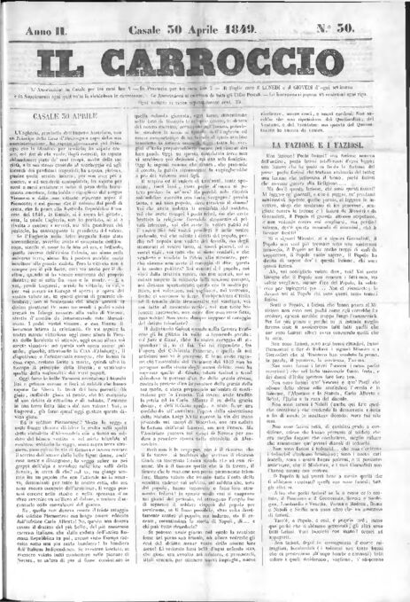 Il Carroccio - Edizione 30 del 30/04/1849